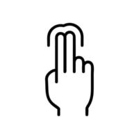 controle op de touchscreen-pictogramvector. geïsoleerde contour symbool illustratie vector