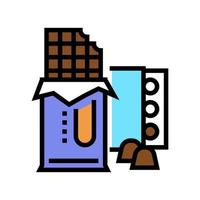 chocolade product kleur pictogram vectorillustratie vector