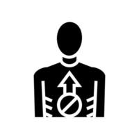 anorexia psychologische ziekte glyph pictogram vectorillustratie vector