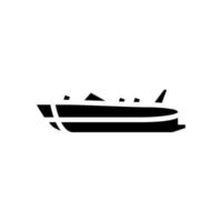 dek boot glyph pictogram vectorillustratie vector