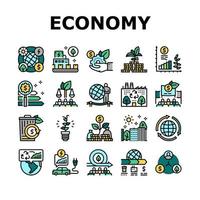 groene economie industrie collectie iconen set vector