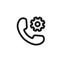 stel de telefoonpictogram vector in. geïsoleerde contour symbool illustratie