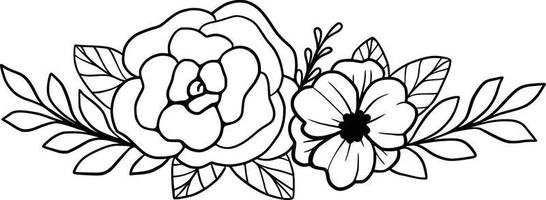 bloemenlijst krans monogram uitnodiging bloemstuk bloem botanische decoratie vector