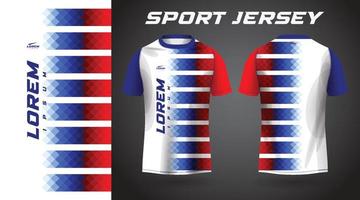 rood blauw shirt sport jersey ontwerp vector