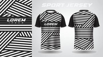 zwart wit shirt sport jersey ontwerp vector