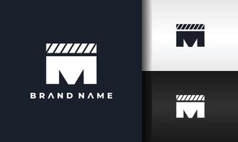 letter m film logo vector