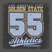 Californië typografie graphics, t-shirt afdrukken ontwerp, originele slijtage stempel, vintage print voor sportkleding kleding. vector