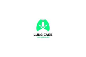 vlakke afbeelding gezonde menselijke longen logo ontwerp vector sjabloon idee