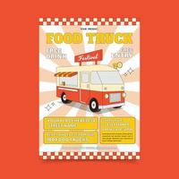 flyer sjabloon voor foodtruckfestival vector