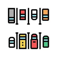 auto parkeren motel kleur pictogram vectorillustratie vector