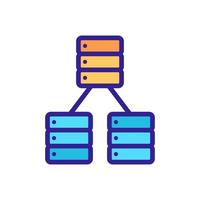 de database is een pictogramvector. geïsoleerde contour symbool illustratie vector