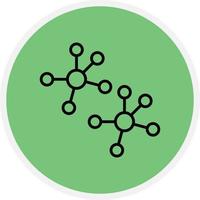 moleculen lijn cirkel vector