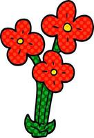 cartoon doodle bos bloemen vector