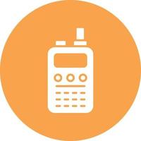 walkie talkie glyph cirkel multicolor vector