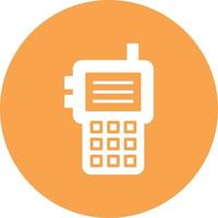 walkie talkie glyph cirkel multicolor vector