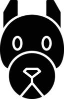 hond glyph icoon vector