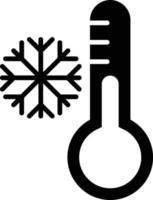 glyph-pictogram voor lage temperatuur vector