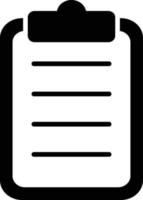 glyph-pictogram voor checklist vector