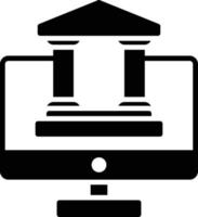 online bibliotheek glyph-pictogram vector