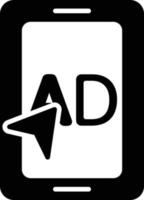 ad glyph-pictogram vector