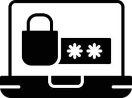 glyph-pictogram voor beveiliging vector
