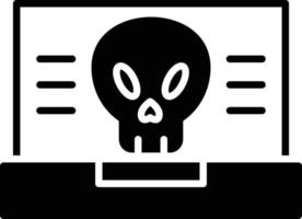 glyph-pictogram voor cyberaanval vector