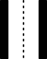 10 - rijbaan glyph-pictogram vector