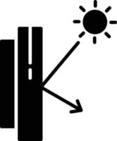 spiegelende reflectie glyph-pictogram vector