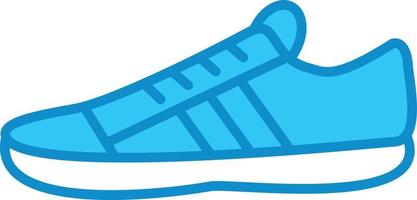sneakers lijn gevuld blauw vector