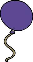cartoon doodle ballon vector