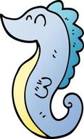 cartoon doodle zeepaardje vector