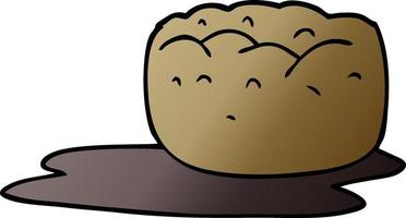 cartoon doodle yorkshire pudding en jus vector