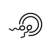 sperma en ei pictogram vector. geïsoleerde contour symbool illustratie vector