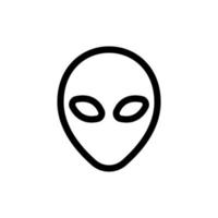 masker buitenaardse pictogram vector. geïsoleerde contour symbool illustratie vector