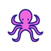 oceaan octopus tentakels pictogram vector overzicht illustratie