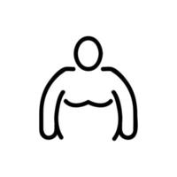 dikke man pictogram vector. geïsoleerde contour symbool illustratie vector