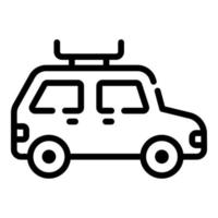 camping auto vector dunne lijn pictogramstijl voor web en mobiel.