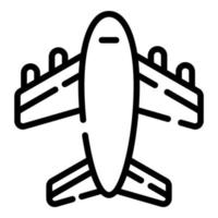 vliegtuig vector dunne lijn pictogramstijl voor web en mobiel.