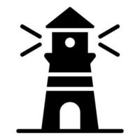 vuurtoren vector glyph-pictogramstijl voor web en mobiel.