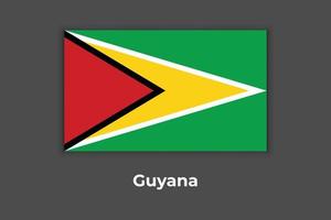 vector vlag van guyana, nationale vlag van guyana