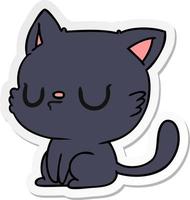 sticker cartoon van schattige kawaii kat vector