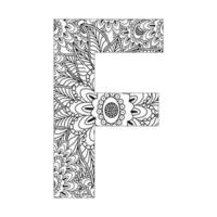 alfabet vintage letters kleurboeken met bloem mandala vector ontwerp voor kinderen activiteit