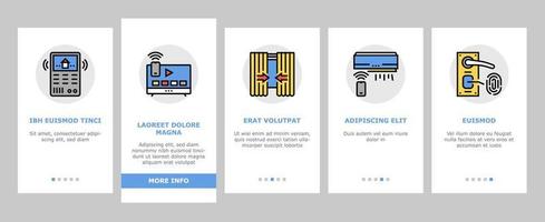smart home apparatuur onboarding pictogrammen instellen vector