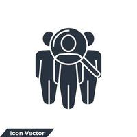 publiek pictogram logo vectorillustratie. doel met doelgroepsymboolsjabloon voor grafische en webdesigncollectie vector