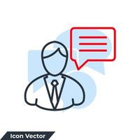 online consulting pictogram logo vectorillustratie. Neem contact op met ondersteuningssymboolsjabloon voor grafische en webdesigncollectie vector