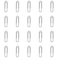 patroon van aluminium clips en paperclips vector