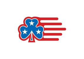 Ierse Amerikaanse logo ontwerp illustratie vector