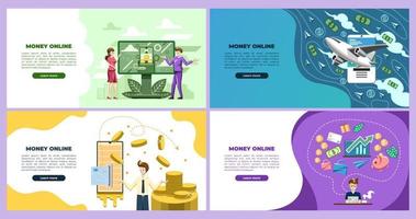 geld online vector set collectie grafisch ontwerp