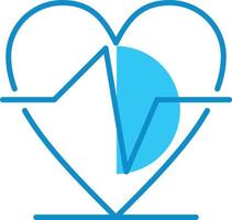 hartslaglijn blauw gevuld vector