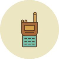 walkie talkie gevuld retro vector